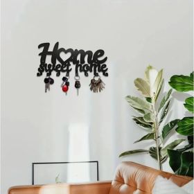 CIFbuy Matte Black Key Holder Rustproof Iron Wall Storage Decor (Option: Defaulttitle)